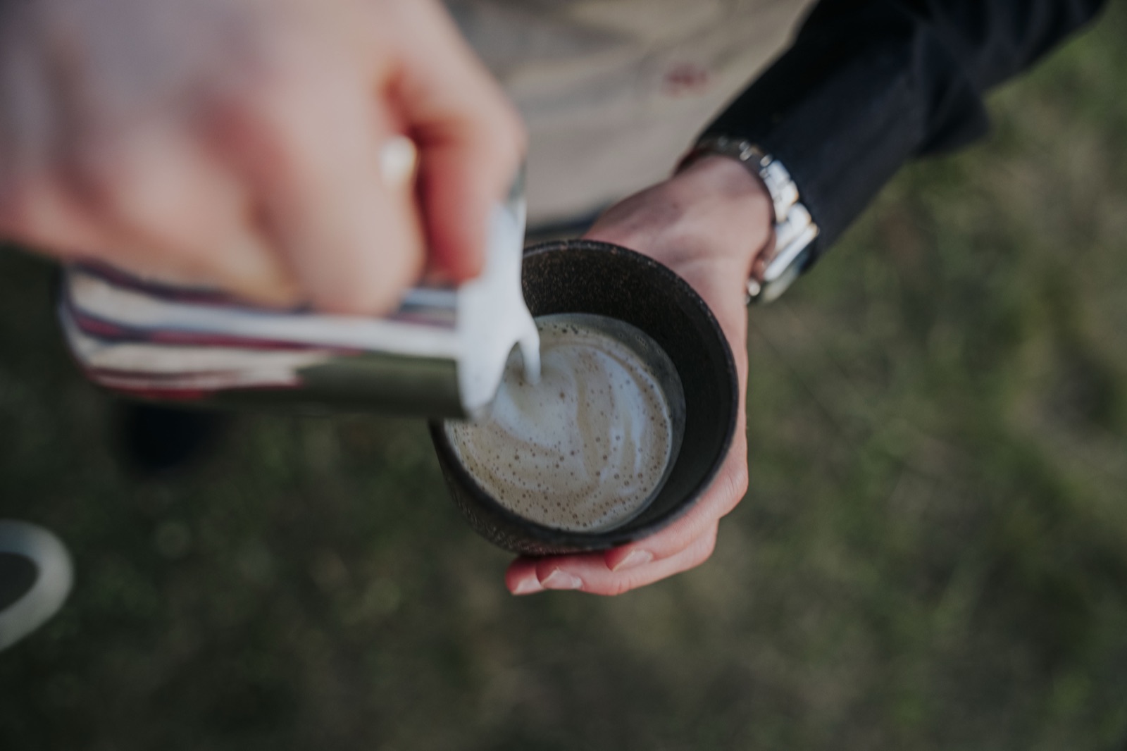 Nalévání latte
